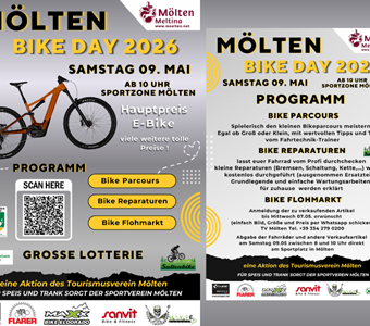 Flyer for the “Bike Day” event in Mölten